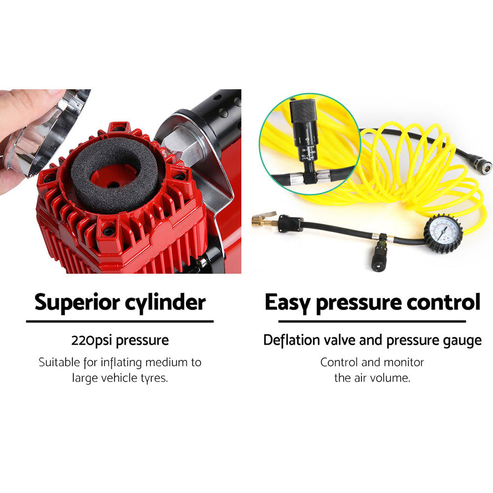 Marlook Air Compressor 12V 4x4 Tyre 320L/min Deflator Inflator Car Truck Portable