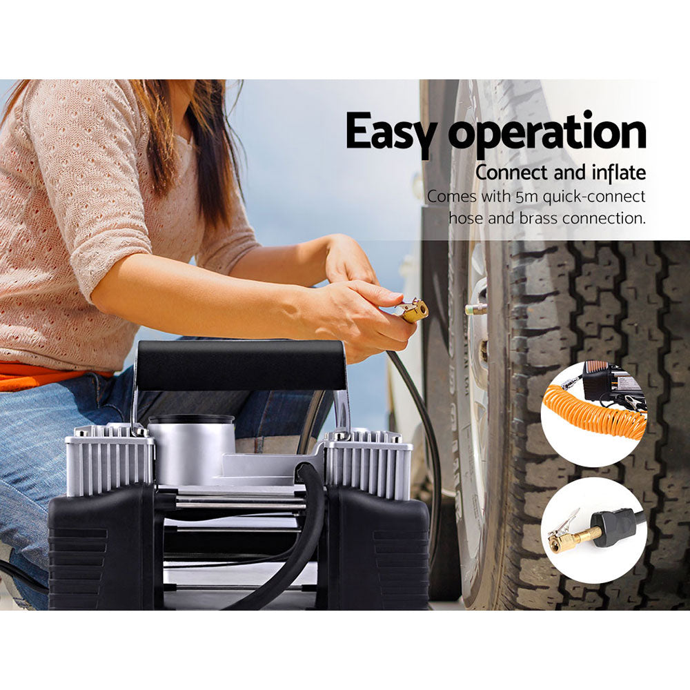 Marlook Air Compressor 12V 4x4 Tyre 85L/min Deflator Inflator Car Truck Portable