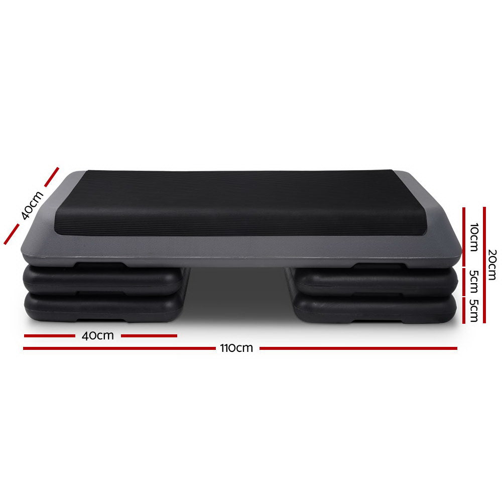 Marlook 3 Level Aerobic Step Exercise Stepper 110cm Gym Home Fitness