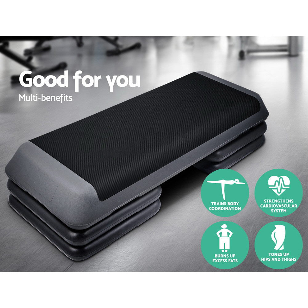 Marlook 3 Level Aerobic Step Exercise Stepper 110cm Gym Home Fitness