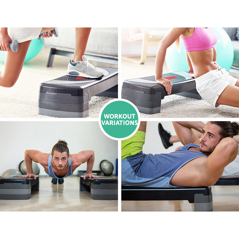 Marlook 3 Level Aerobic Step Exercise Stepper 78cm Gym Home Fitness