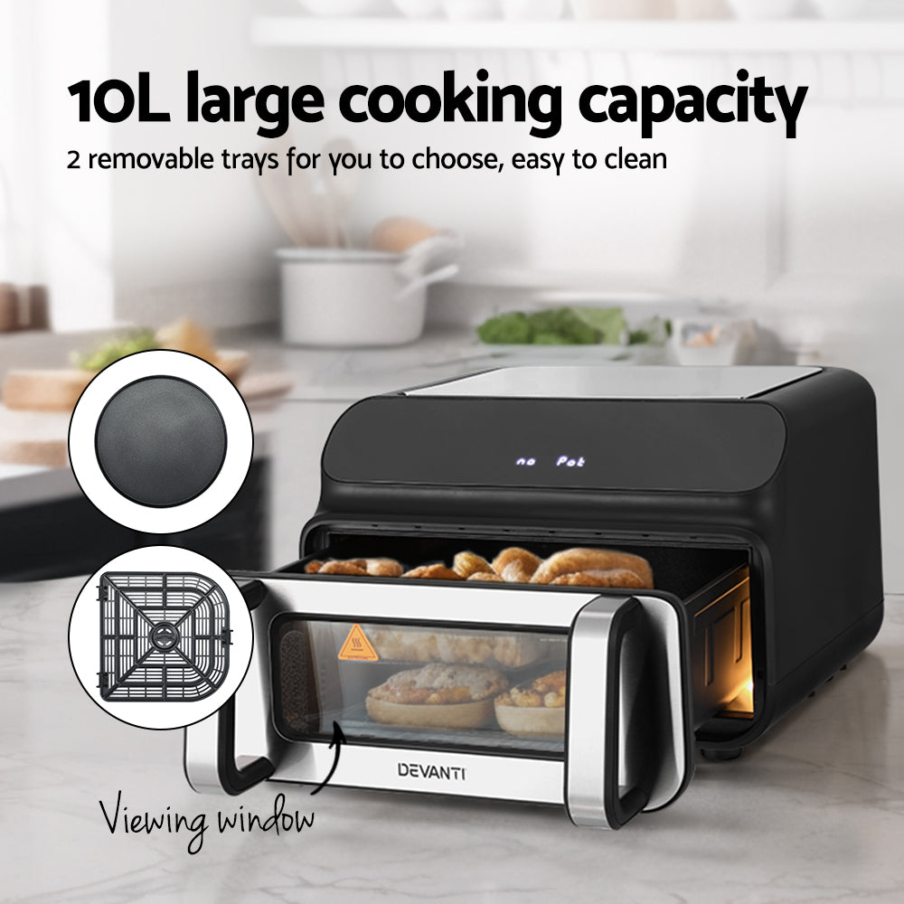 Marlook Air Fryer 10L LCD Kitchen Oven