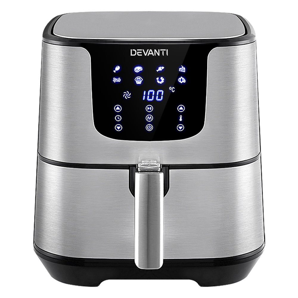 Marlook Air Fryer 7L LCD Fryers Stainless Steel