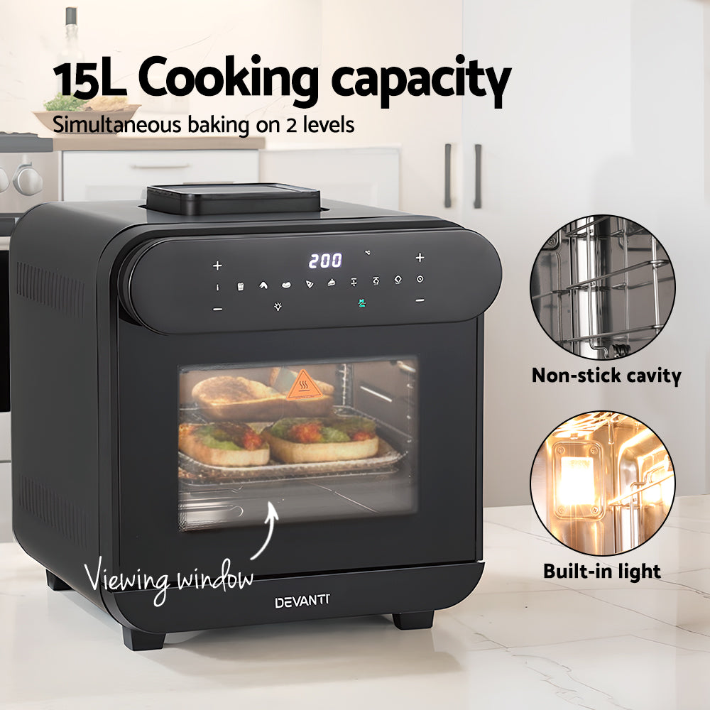 Marlook Steam Air Fryer Oven 15L W/ LCD Touch 1600W