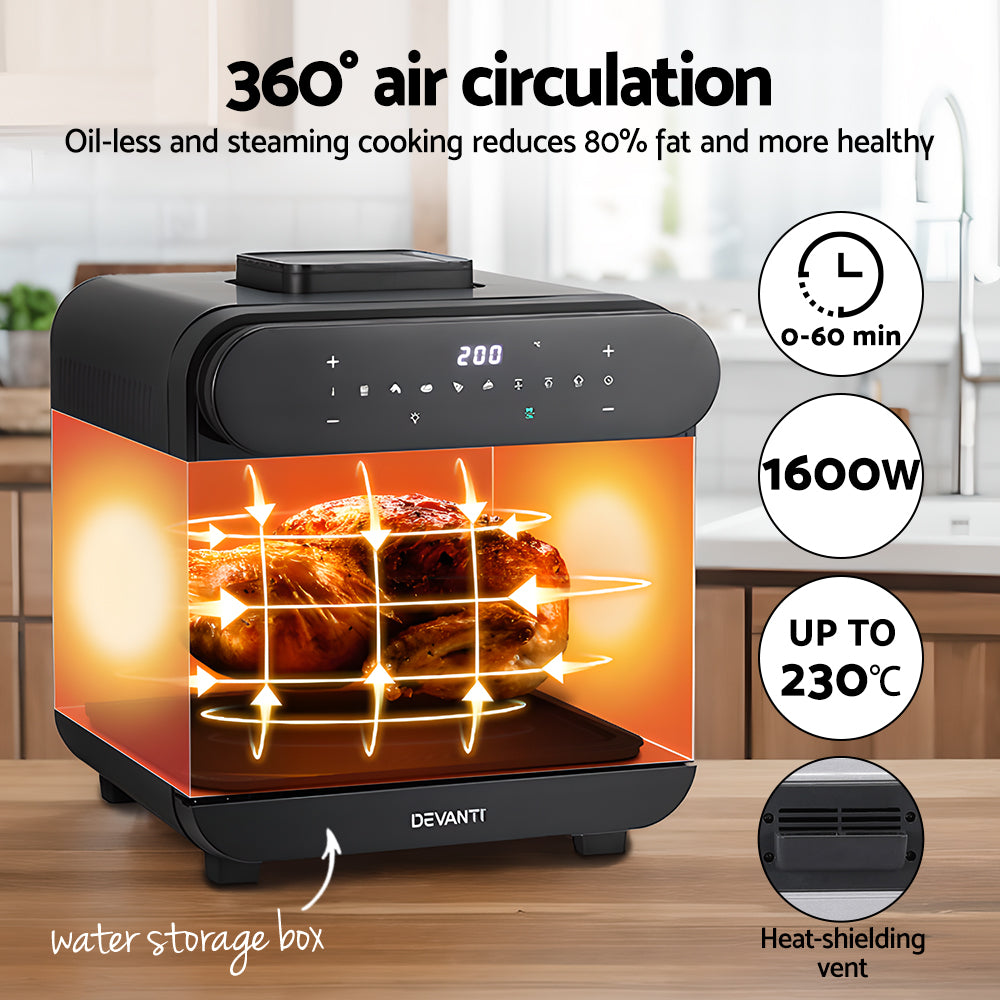 Marlook Steam Air Fryer Oven 15L W/ LCD Touch 1600W