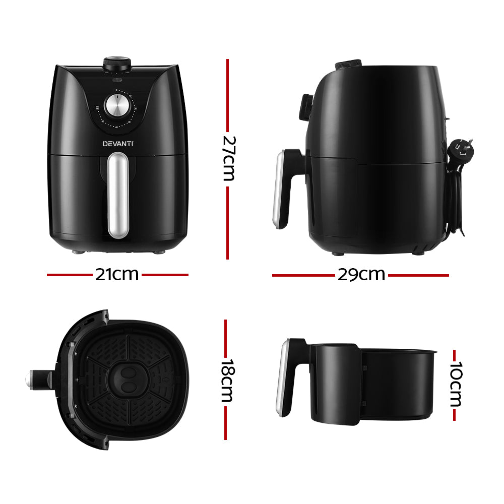 Marlook Air Fryer 2.5L Knob Fryers