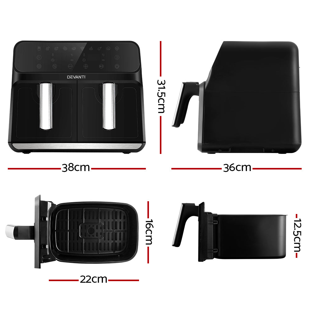 Marlook Air Fryer 8L Dual Zone Fryers