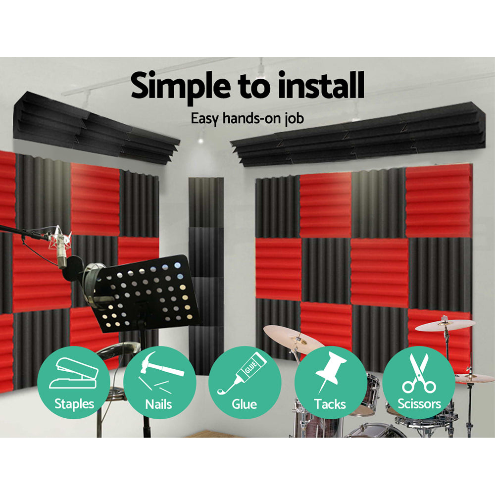 Marlook Acoustic Foam 20pcs Corner Bass Trap Sound Absorption Proofing Treatment