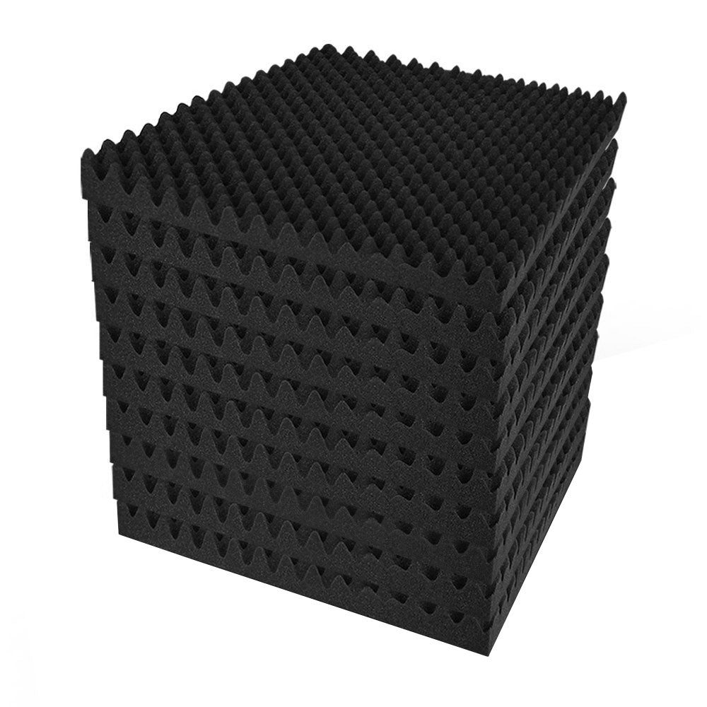 Marlook Acoustic Foam 40pcs 50x50x5cm Sound Absorption Proofing Panels Eggshell