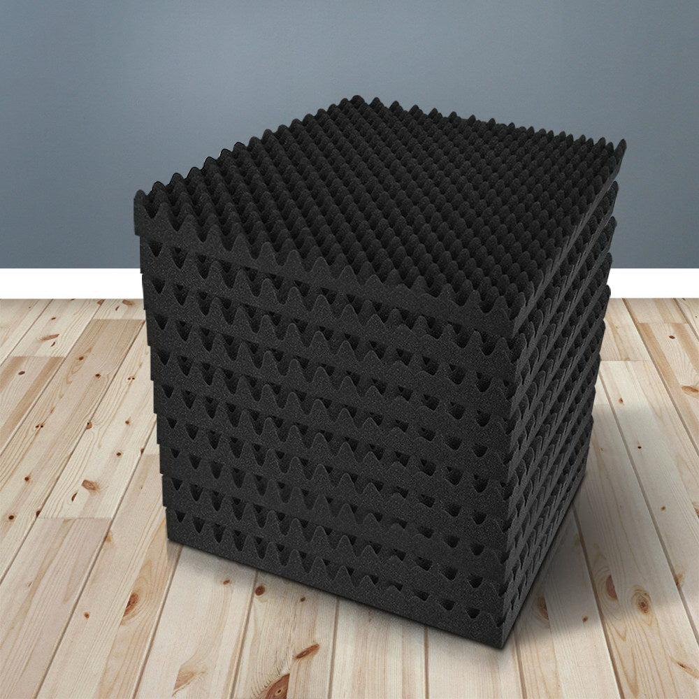 Marlook Acoustic Foam 40pcs 50x50x5cm Sound Absorption Proofing Panels Eggshell
