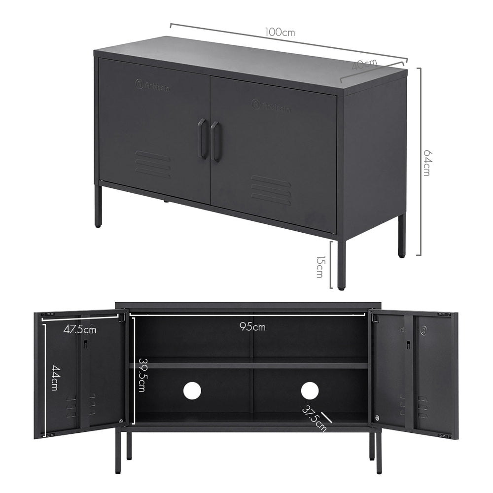 MarlookIn Buffet Sideboard Metal Cabinet - BASE Charcoal