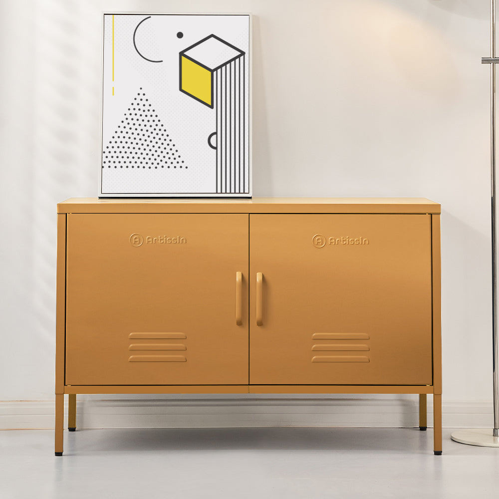 MarlookIn Buffet Sideboard Metal Cabinet - BASE Yellow