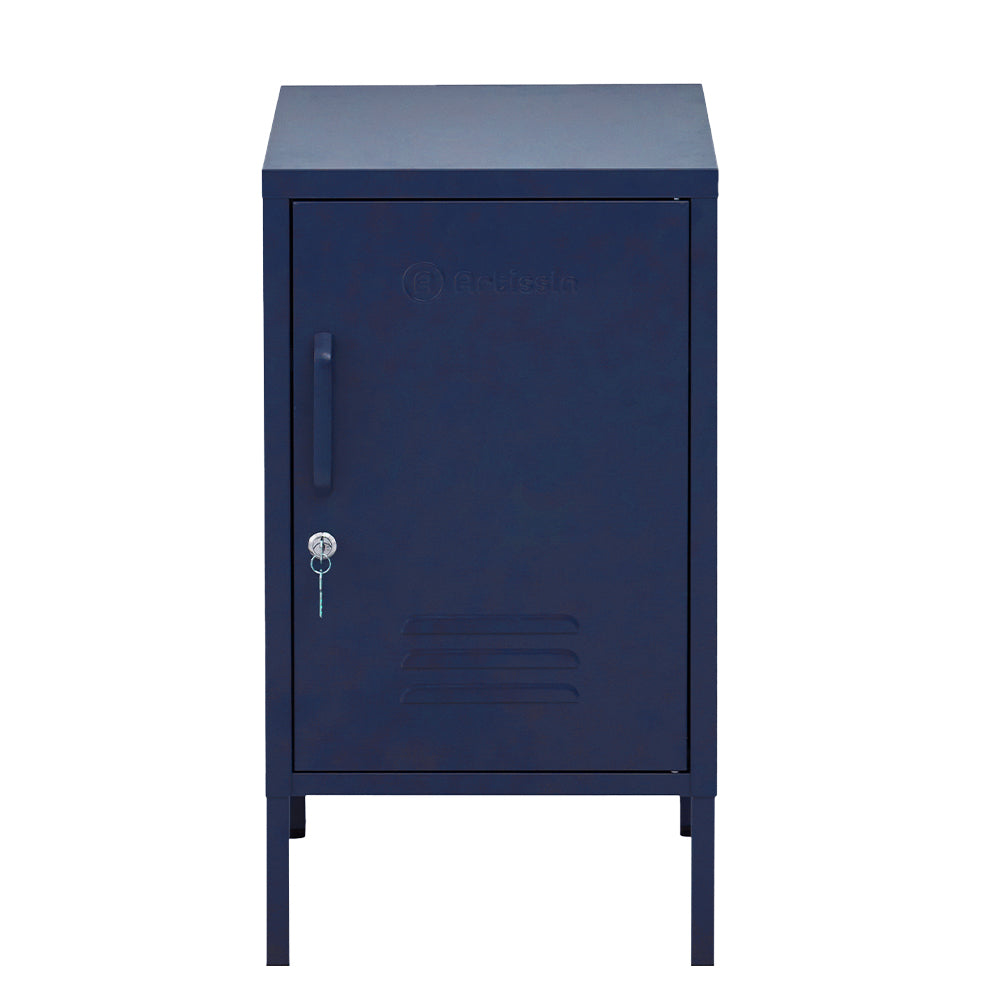 MarlookIn Bedside Table Metal Cabinet - Blue