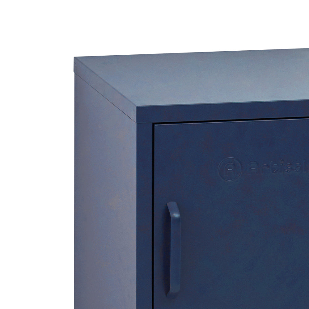 MarlookIn Bedside Table Metal Cabinet - Blue