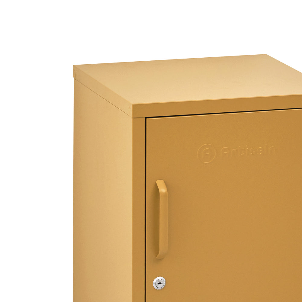 MarlookIn Bedside Table Metal Cabinet - Yellow
