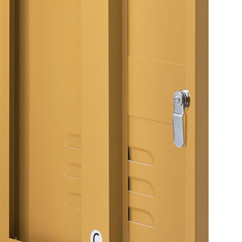 MarlookIn Bedside Table Metal Cabinet - Yellow