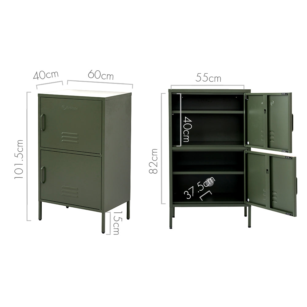 MarlookIn Buffet Sideboard Metal Cabinet - DOUBLE Green