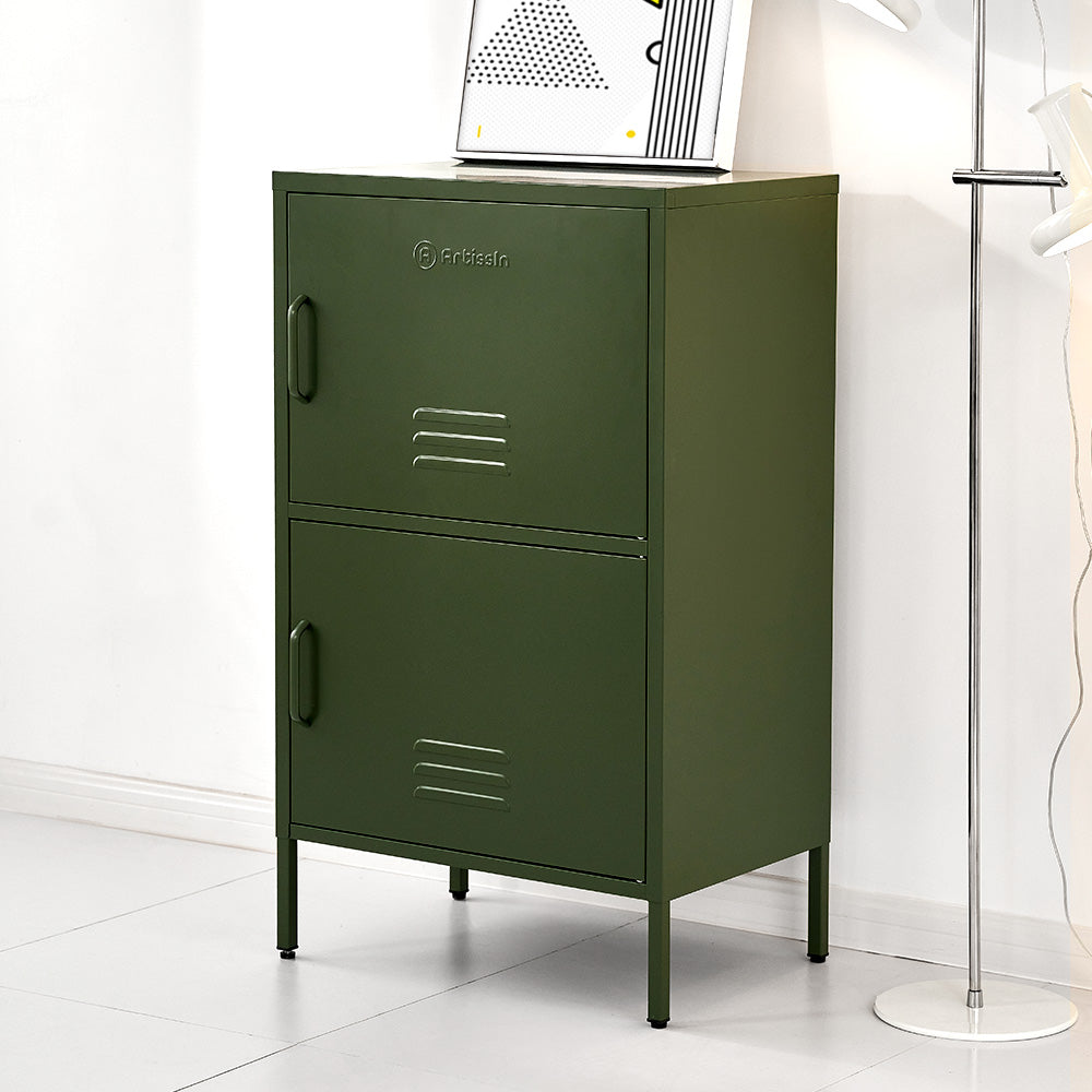 MarlookIn Buffet Sideboard Metal Cabinet - DOUBLE Green