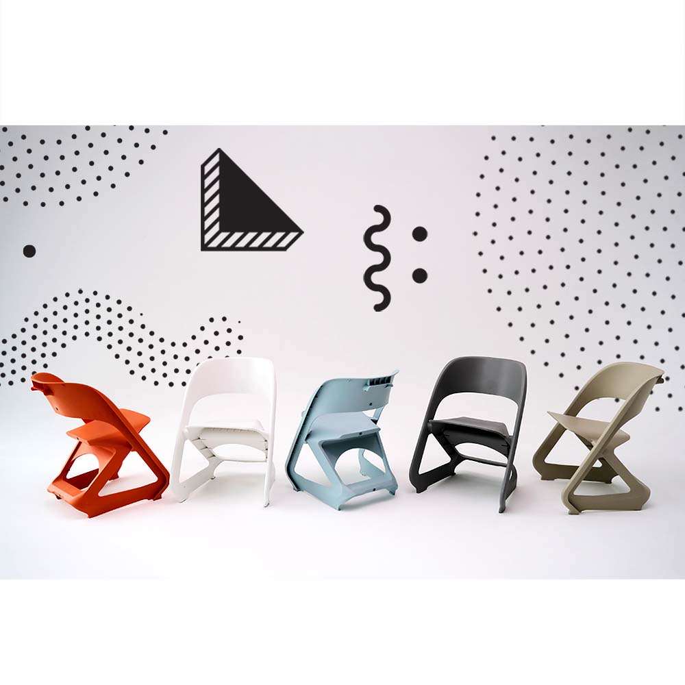 MarlookIn Set of 4 Dining Chairs Office Cafe Lounge Seat Stackable Plastic Leisure Chairs Grey