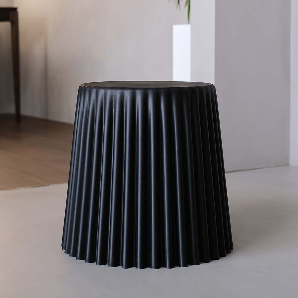 Marlook 2x Bar Stools Cupcake Plastic Foot Stool Black