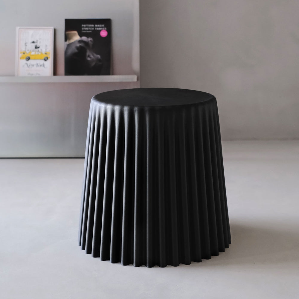 Marlook Set of 4 Cupcake Bar Stools Stackable Foot Stools Black