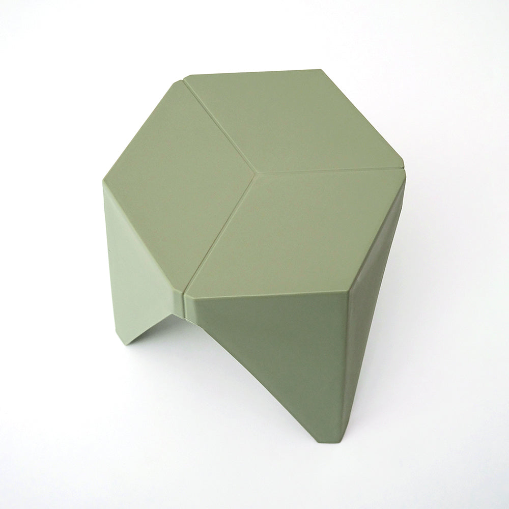 Marlook 2x Bar Stools Puzzle Plastic Foot Stool Green