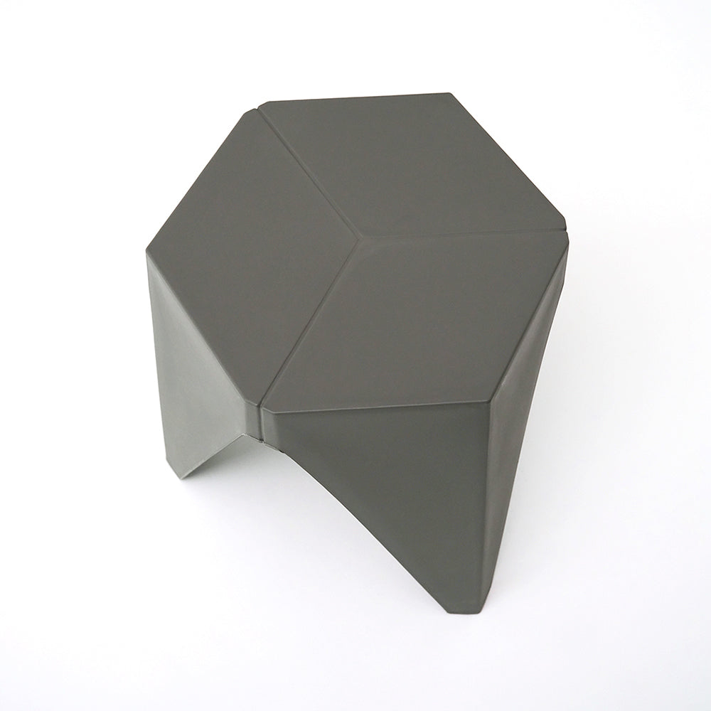 Marlook 2x Bar Stools Puzzle Plastic Foot Stool Grey