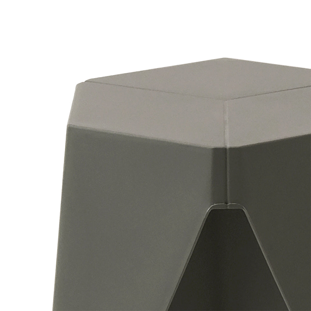 Marlook 2x Bar Stools Puzzle Plastic Foot Stool Grey