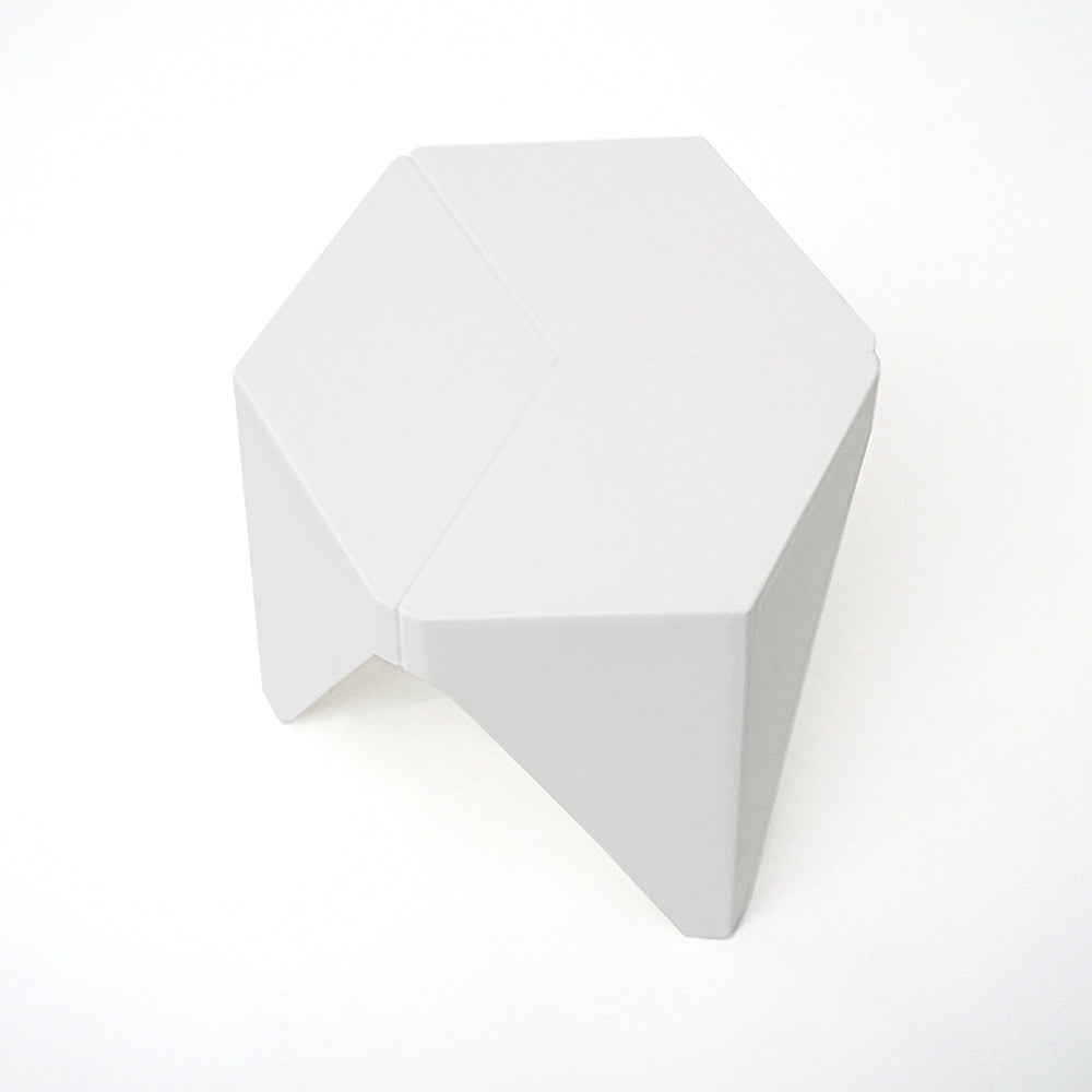 Marlook 2x Bar Stools Puzzle Plastic Foot Stool White