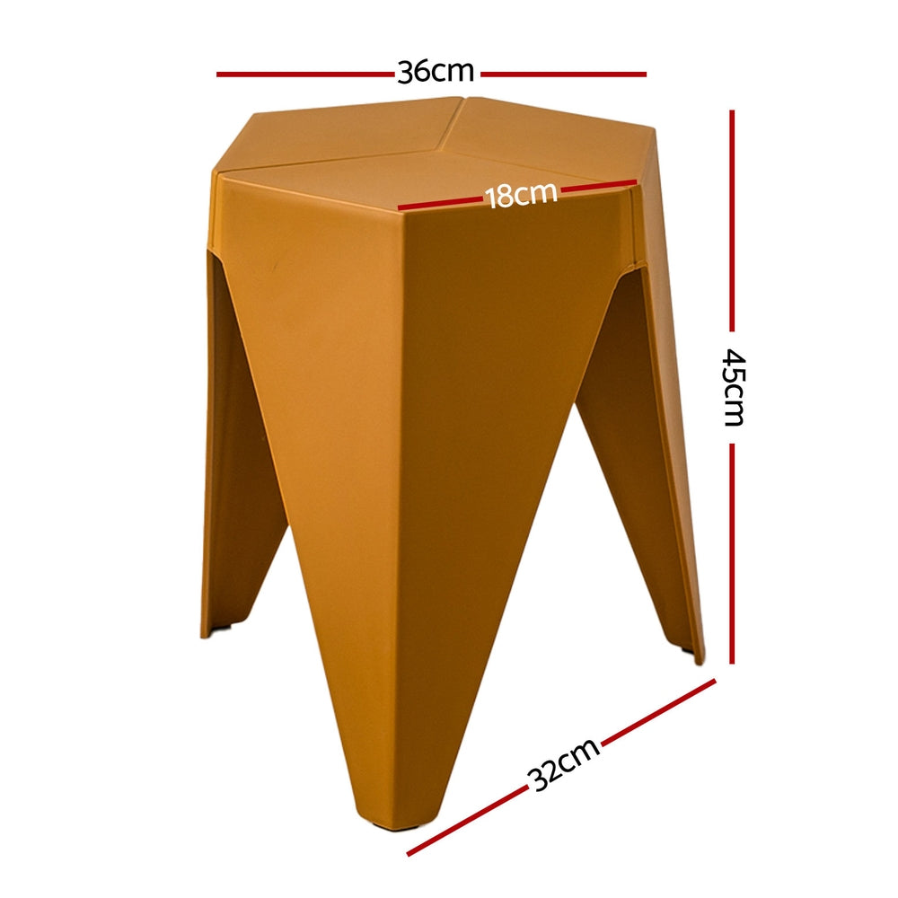 Marlook 4PC Puzzle Stool Bar Stools Stackable Yellow
