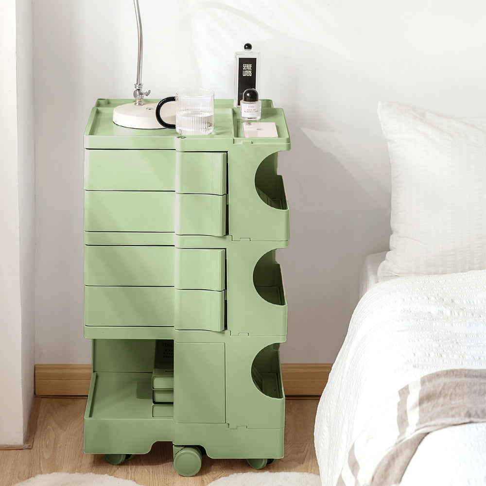 MarlookIn Storage Trolley Bedside Table 5 Tier Cart Boby Replica Green