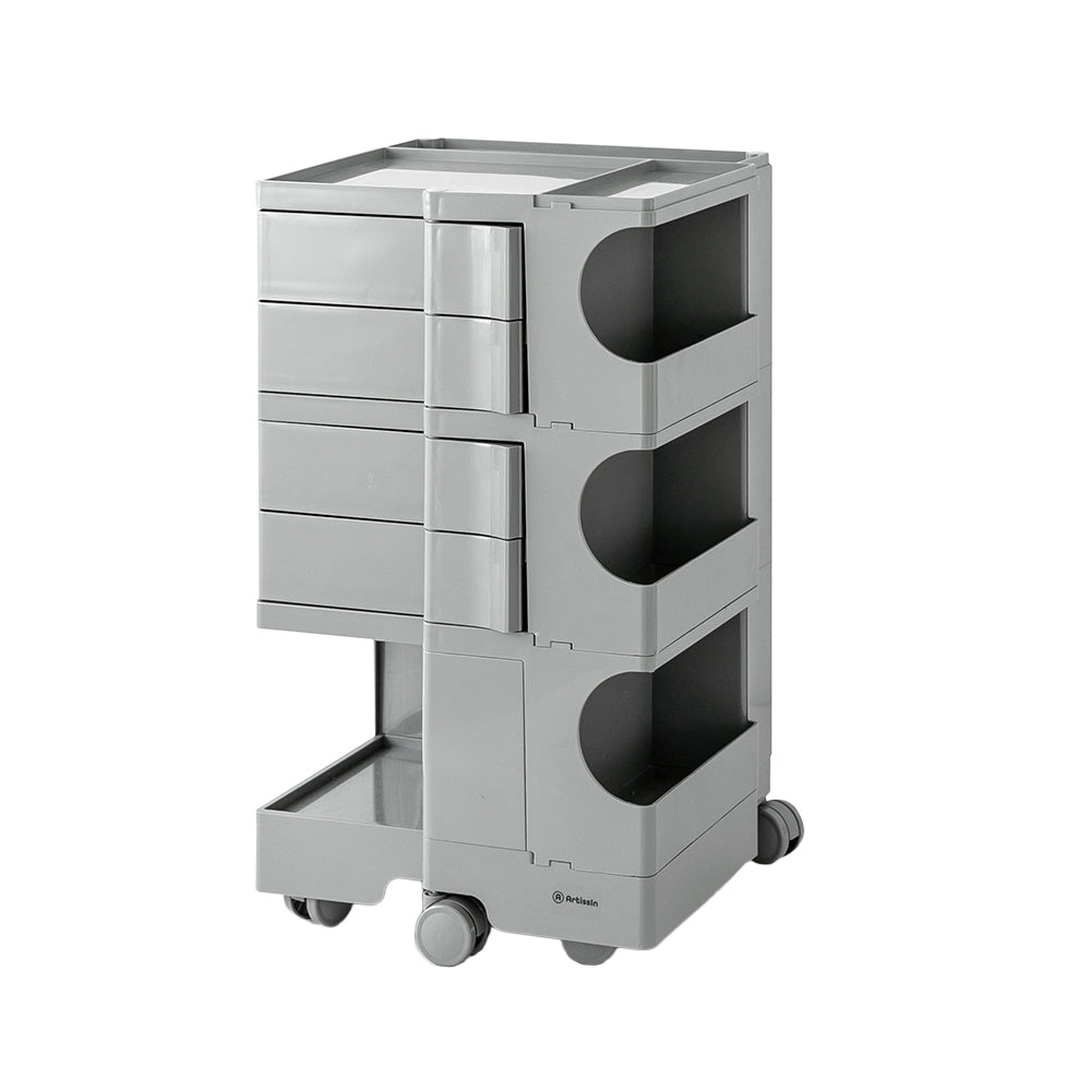 MarlookIn Storage Trolley Bedside Table 5 Tier Cart Boby Replica Grey
