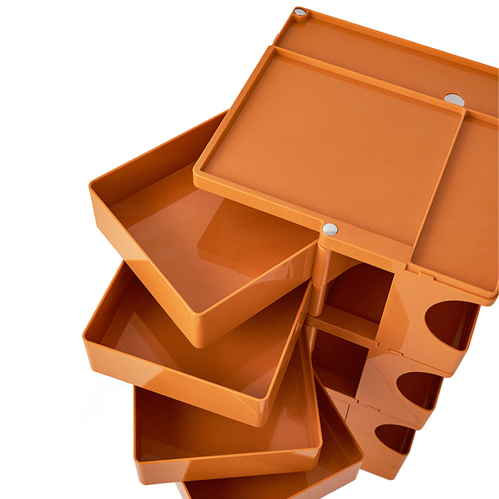 MarlookIn Storage Trolley Bedside Table 5 Tier Cart Boby Replica Orange