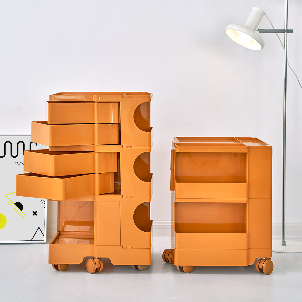 MarlookIn Storage Trolley Bedside Table 5 Tier Cart Boby Replica Orange
