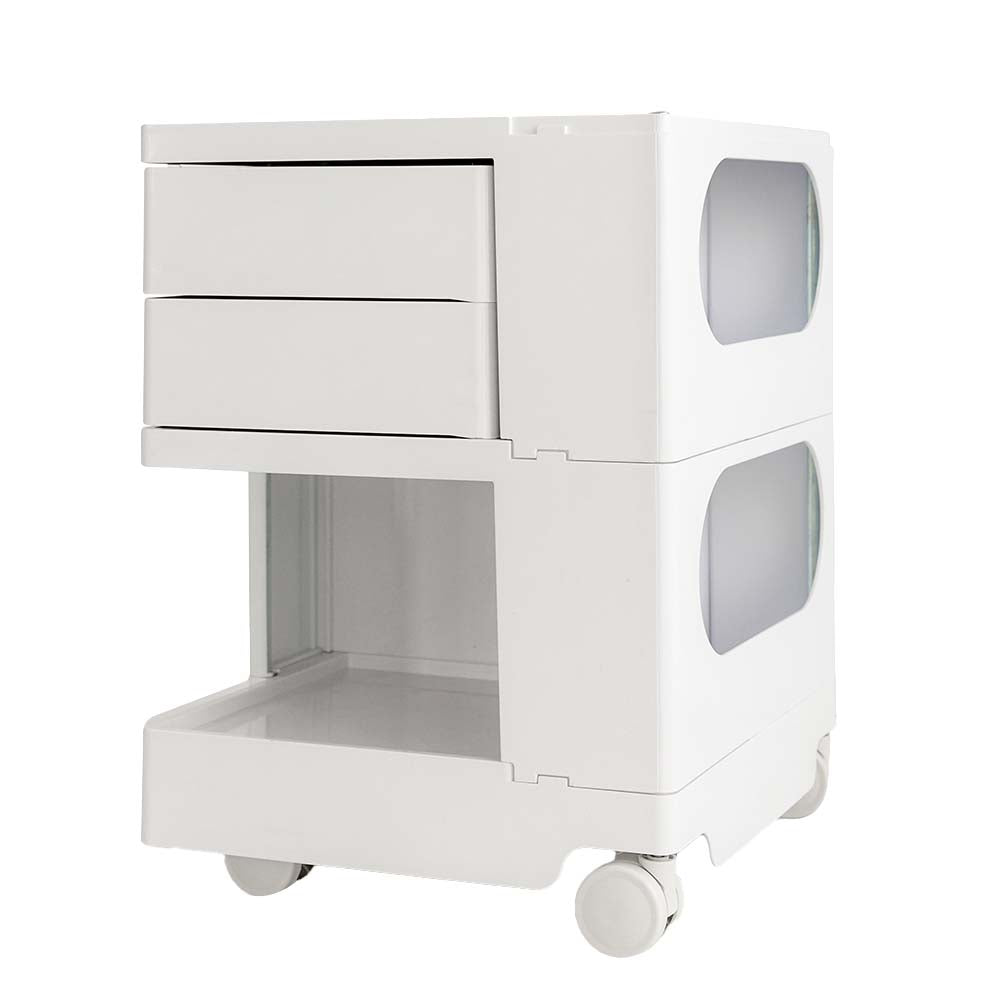 MarlookIn Storage Trolley Bedside Table 3 Tier Cart Boby Replica White