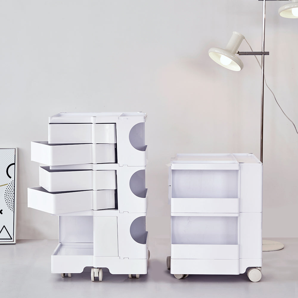 MarlookIn Storage Trolley Bedside Table 3 Tier Cart Boby Replica White
