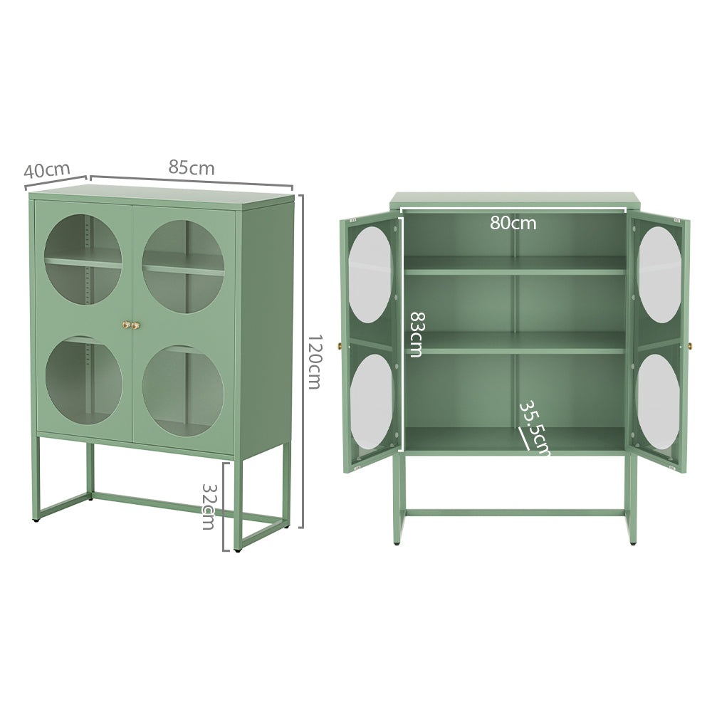 MarlookIn Buffet Sideboard Metal Cabinet - ELLA Green