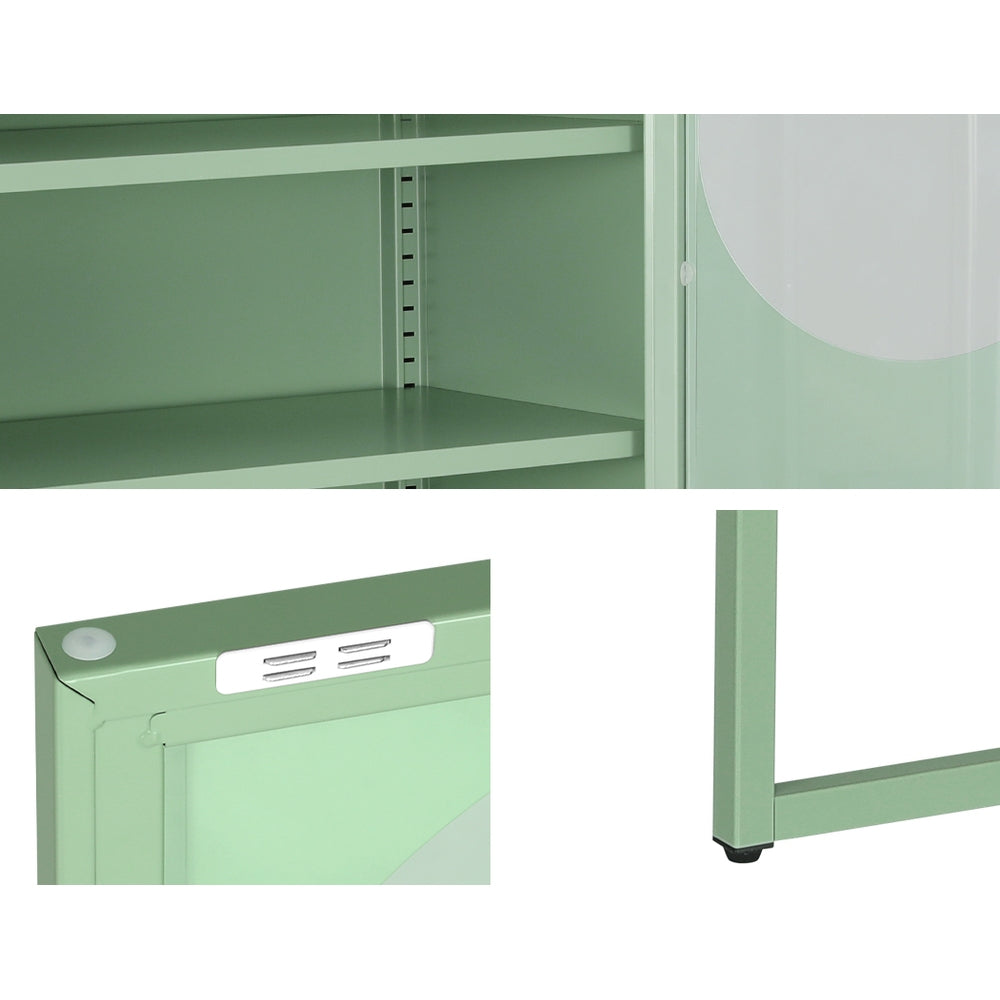 MarlookIn Buffet Sideboard Metal Cabinet - ELLA Green