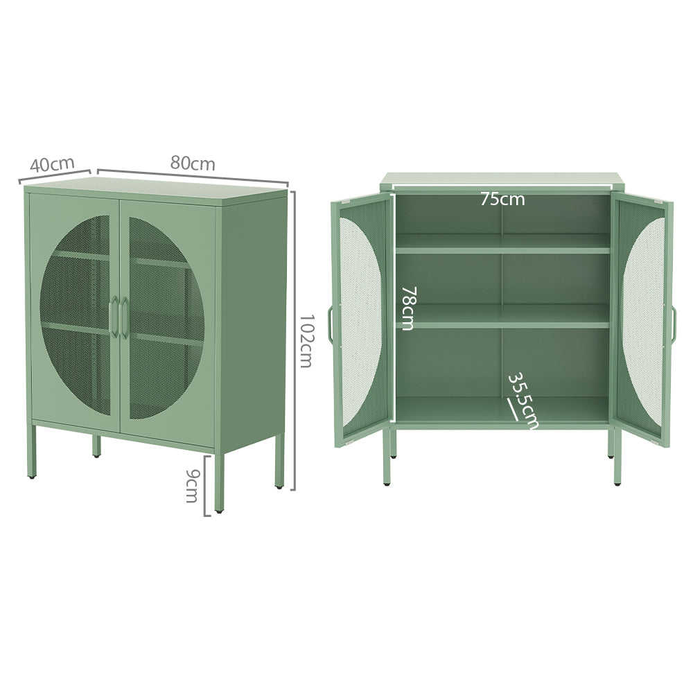 MarlookIn Buffet Sideboard Metal Cabinet - ELSA Green
