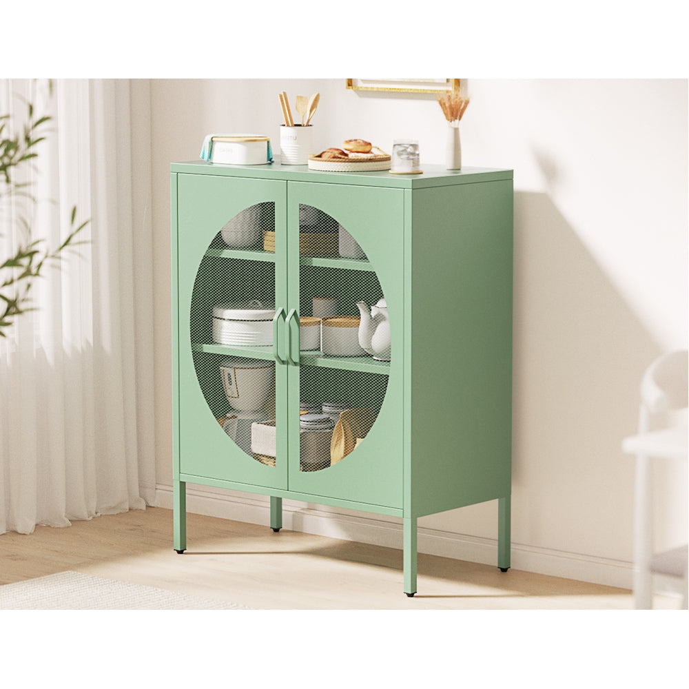 MarlookIn Buffet Sideboard Metal Cabinet - ELSA Green