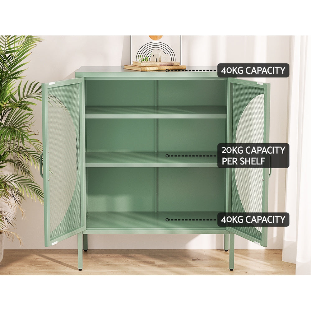 MarlookIn Buffet Sideboard Metal Cabinet - ELSA Green