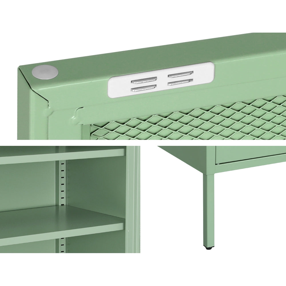 MarlookIn Buffet Sideboard Metal Cabinet - ELSA Green