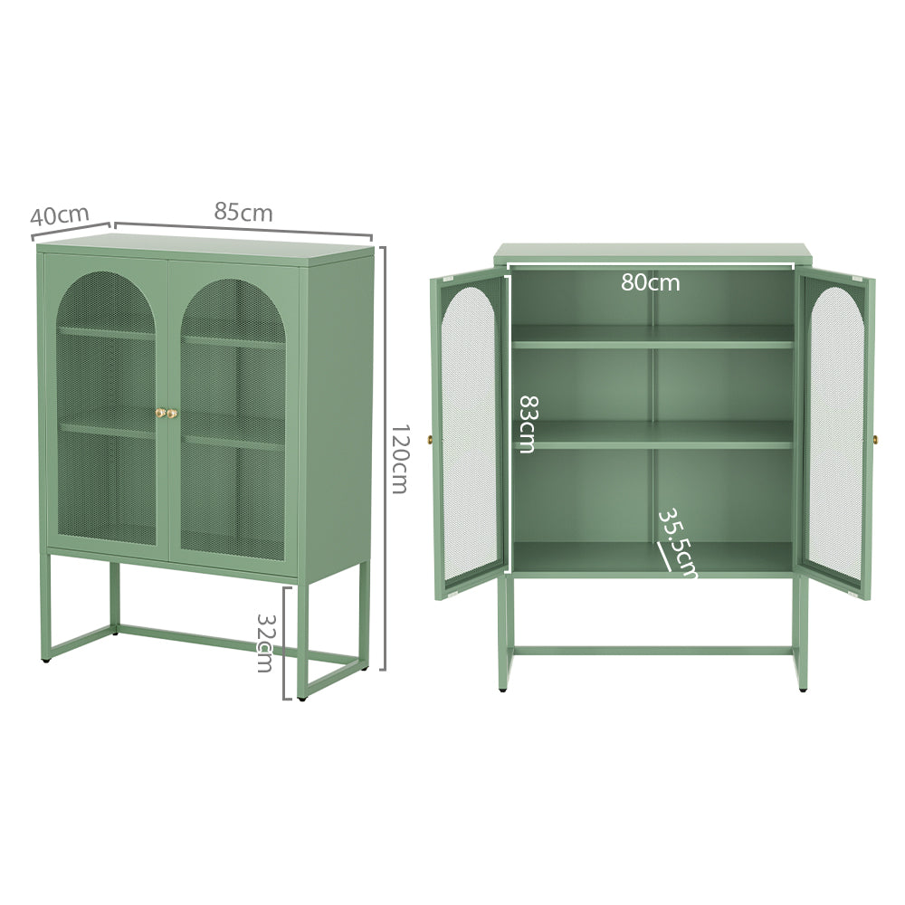MarlookIn Buffet Sideboard Metal Cabinet - ELMA Green