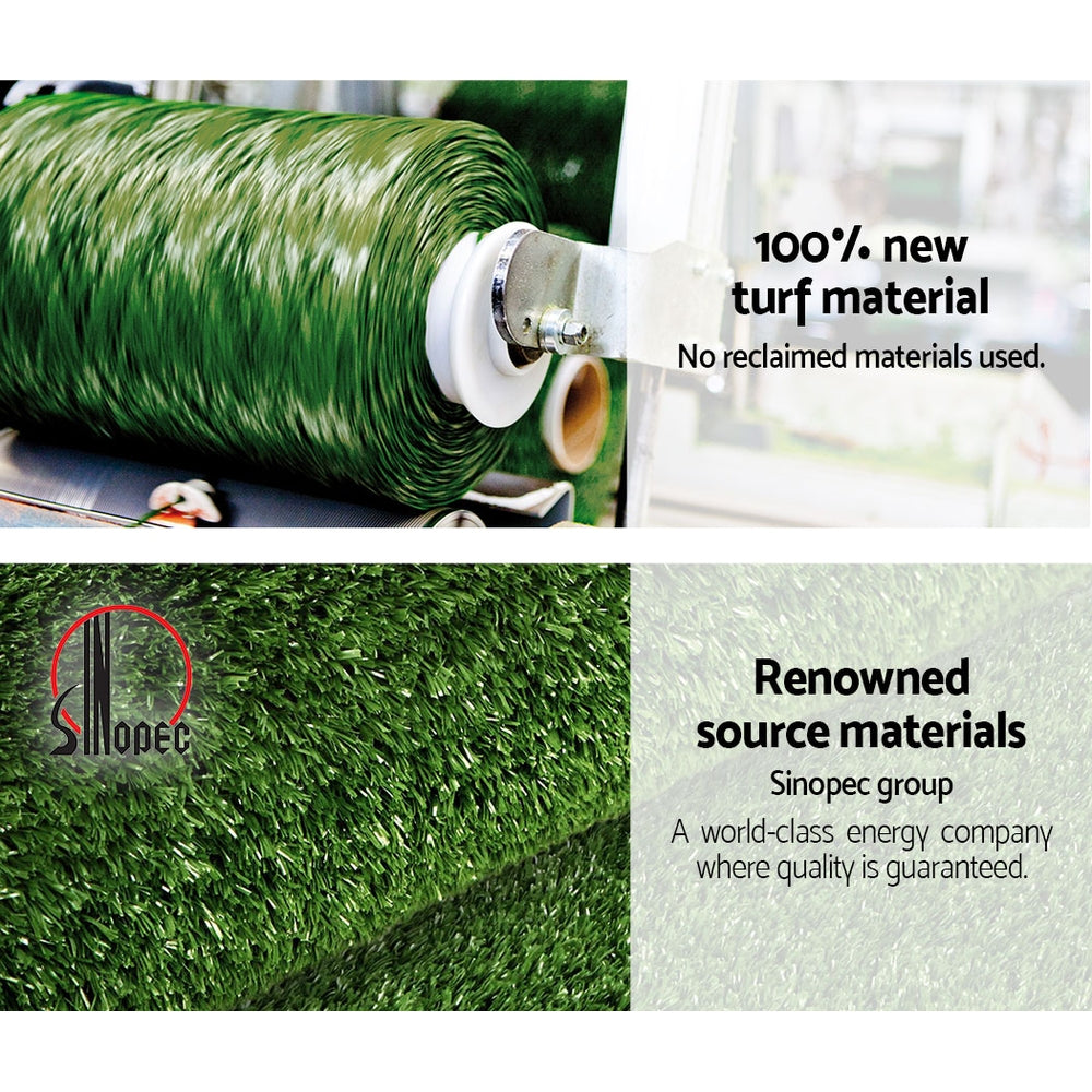 Marlook 2x10m Artificial Grass Synthetic Fake 20SQM Turf Lawn 17mm Tape