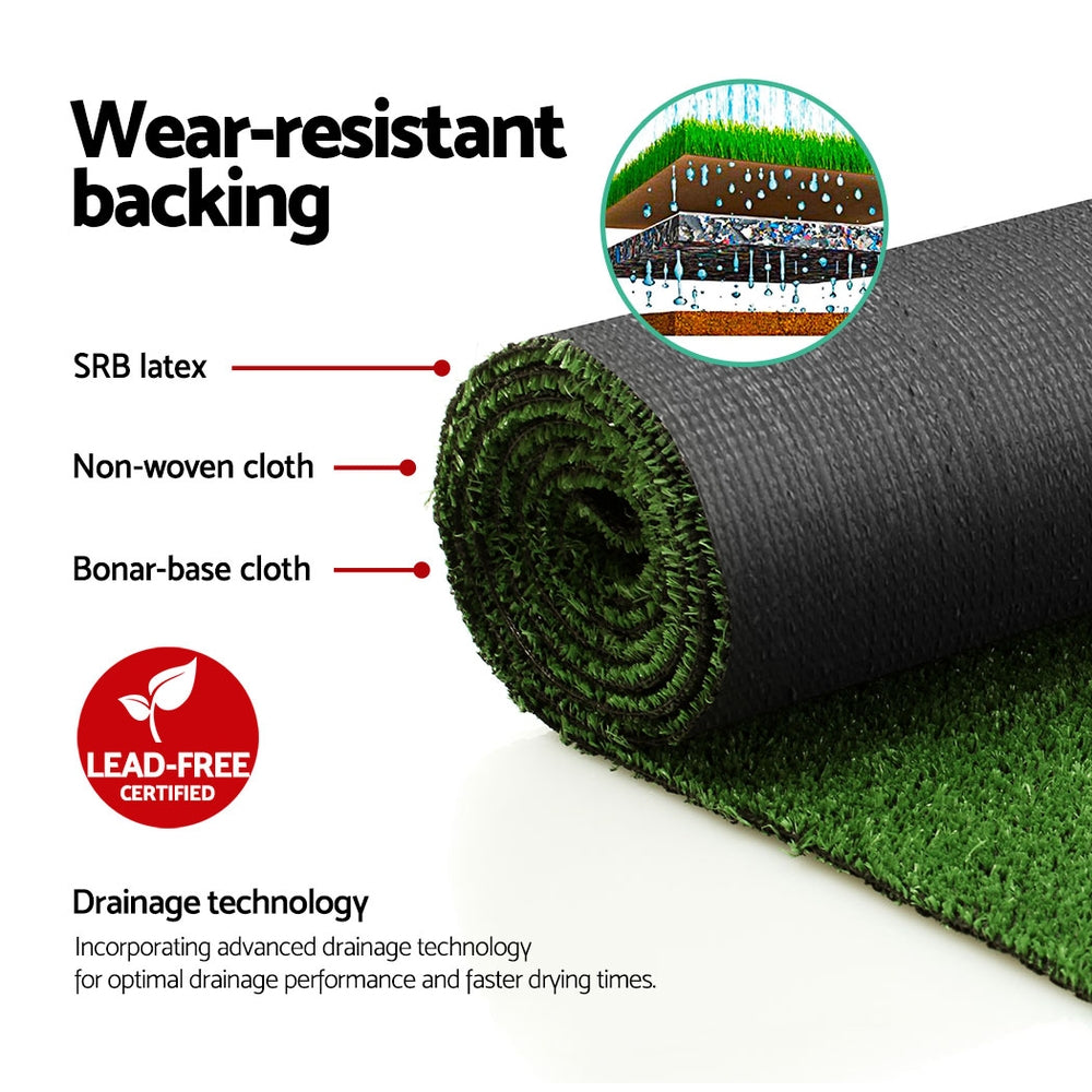 Marlook 2x10m Artificial Grass Synthetic Fake 20SQM Turf Lawn 17mm Tape
