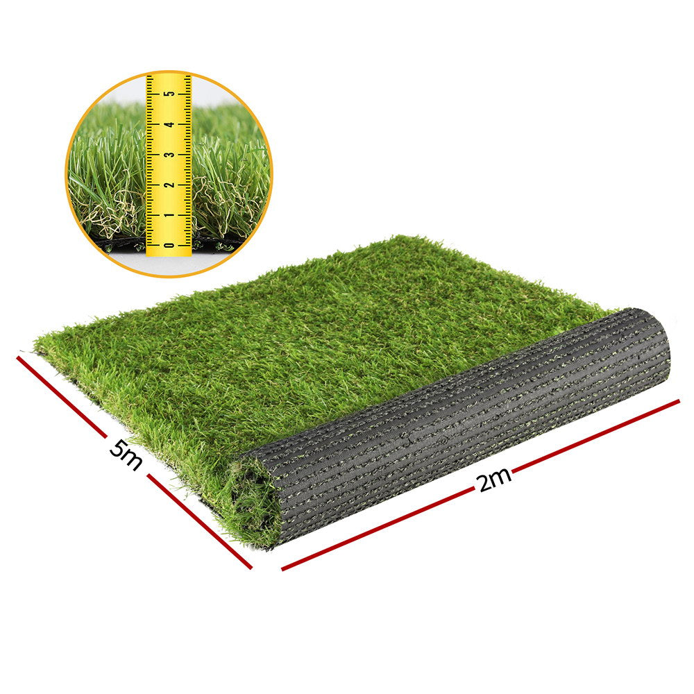 Marlook Artificial Grass 35mm 2mx5m Synthetic Fake Lawn Turf Plastic Plant 4-coloured