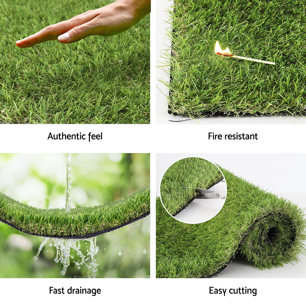 Marlook Artificial Grass 35mm 2mx5m Synthetic Fake Lawn Turf Plastic Plant 4-coloured