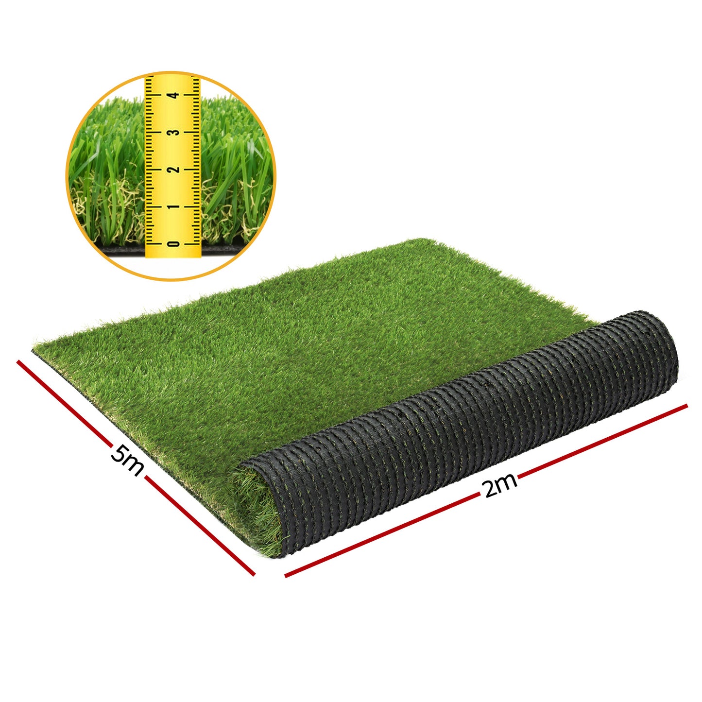 Marlook Artificial Grass 30mm 2mx5m 50SQM Synthetic Fake Lawn Turf Plastic Plant 4-coloured