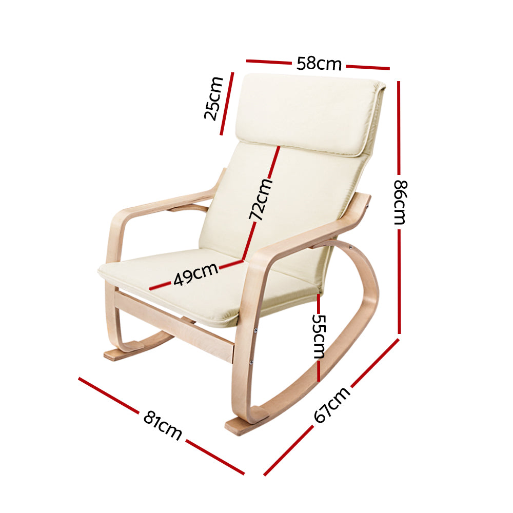 Marlook Rocking Armchair Bentwood Frame Aero