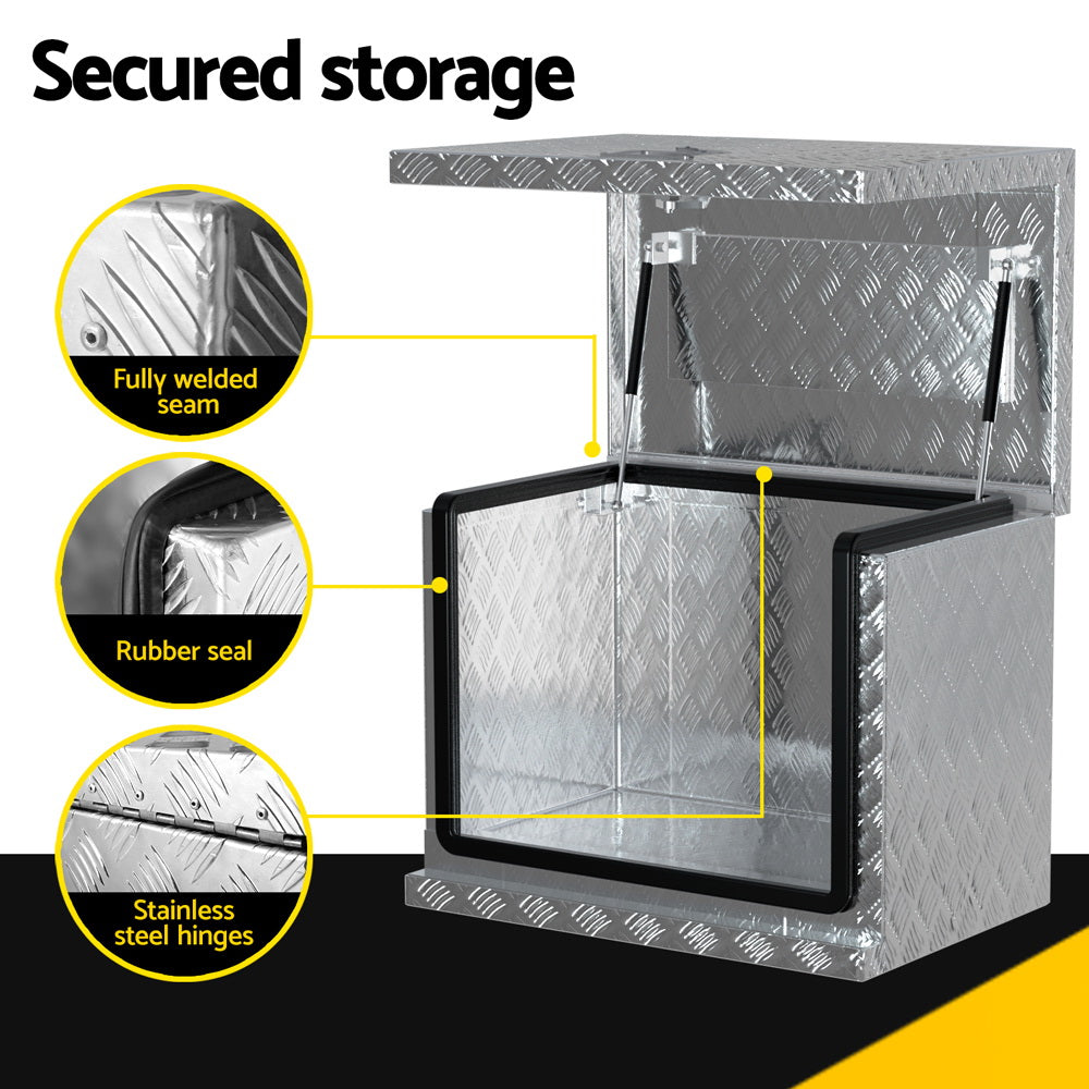 Marlook Aluminium Ute Tool Box Under Tray Heavy Duty Vehicle Chest Storage